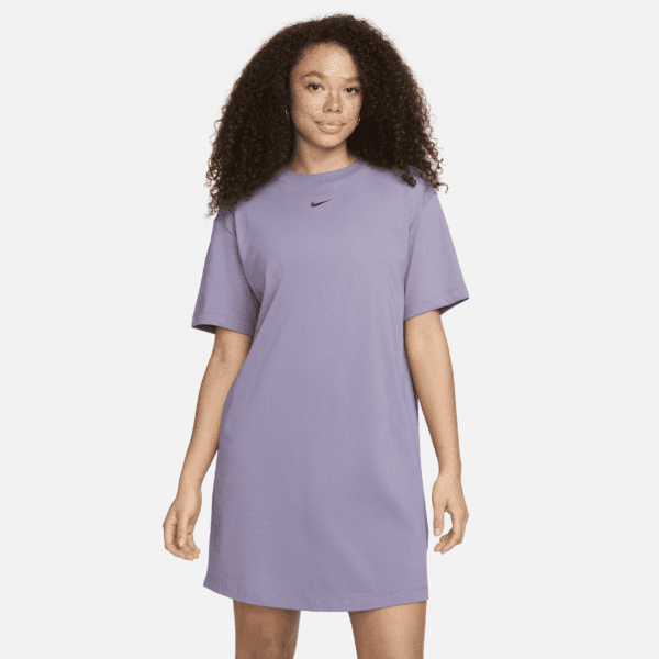 Women's Nike Sportswear Chill Knit Oversized T-Shirt Dress in Purple, Size: Small | DV7882-509