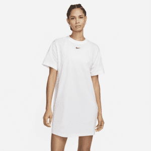 Women's Nike Sportswear Chill Knit Oversized T-Shirt Dress in White, Size: XS | DV7882-100