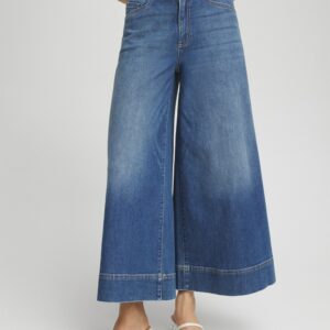 Women's Petite Denim Trousers Culottes in Mount Yale Indigo size 2P | Chico's