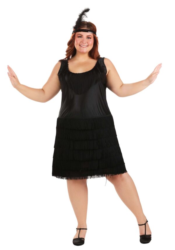 Women's Plus Size 1920's Flapper Costume Dress | Decades Costume