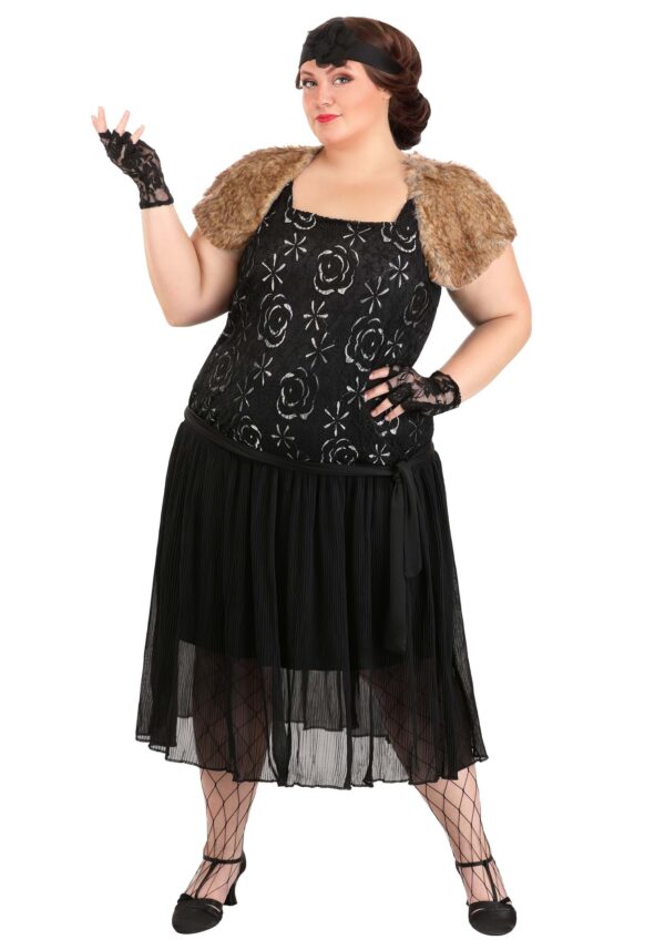 Women's Plus Size Charleston Flapper Fancy Dress Costume