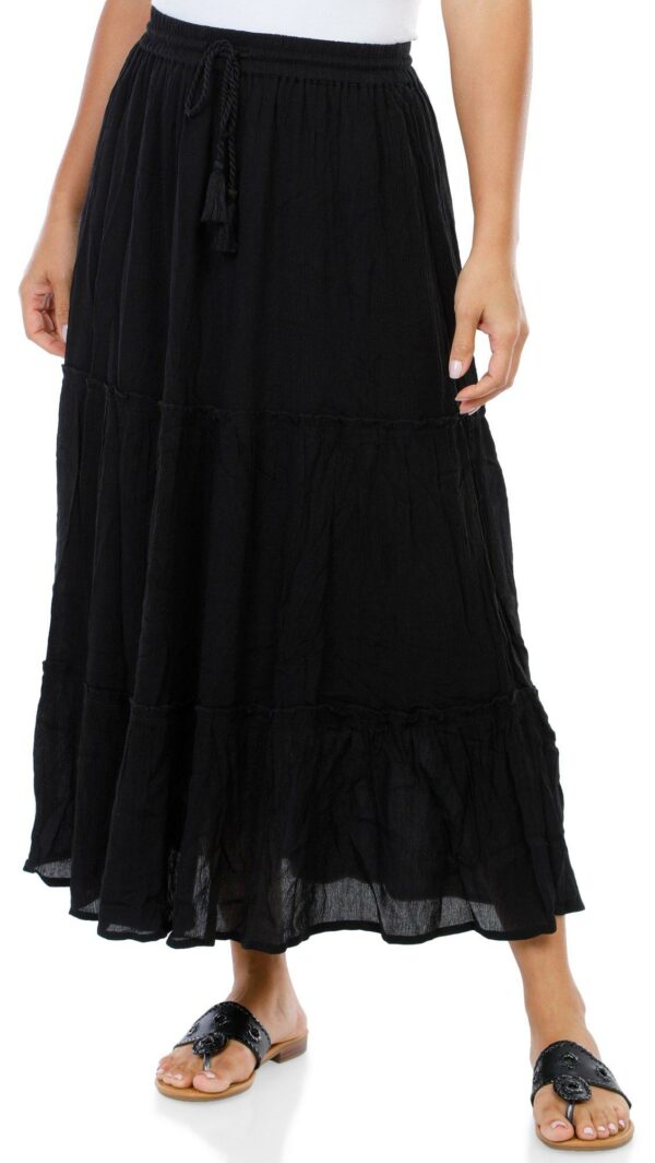 Women's Plus Solid Maxi Skirt