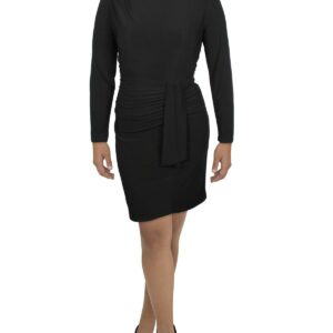 Womens Ruched Sheath Cocktail and Party Dress