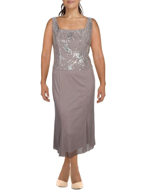 Womens Sequined Sleeveless Cocktail Dress