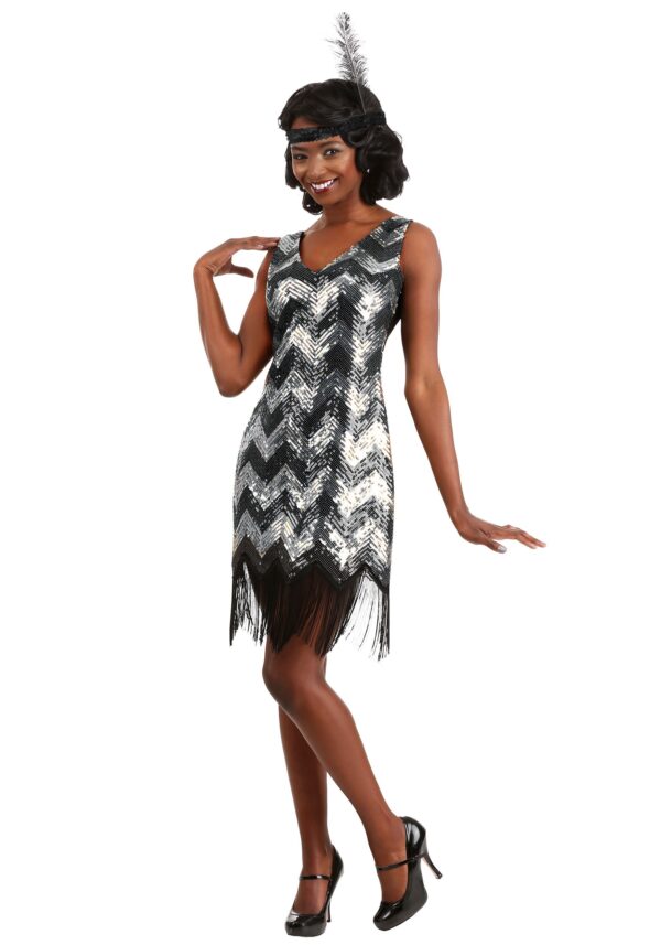 Women's Shimmer Flapper Costume Dress