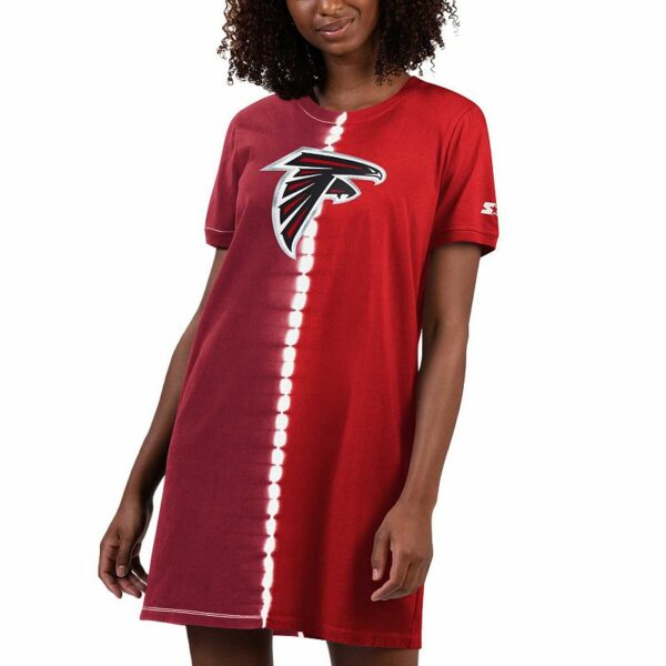 Women's Starter Red Atlanta Falcons Ace Tie-Dye T-Shirt Dress, Size: Small