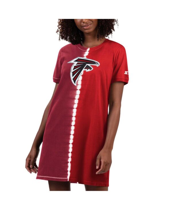 Women's Starter Red Atlanta Falcons Ace Tie-Dye T-shirt Dress - Red