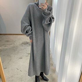 Women's Sweater Dress Knit Dress Jumper Dress Long Dress Maxi Dress Knitwear Stylish Modern Pure Color Winter Dress Daily Vacation Going out Turtleneck Long Sl