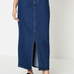 Womens Tall Maxi Denim Skirt