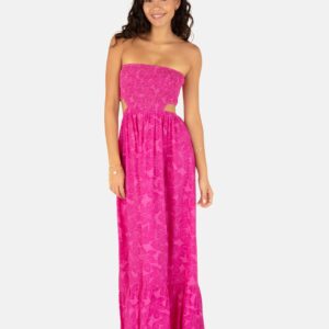 Women's Tango Strapless Maxi Dress in Rose Violet, Size Small