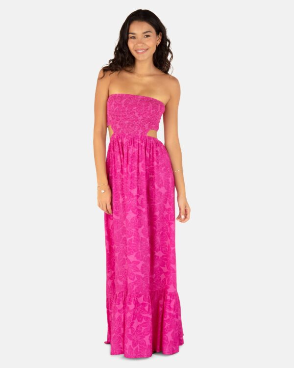 Women's Tango Strapless Maxi Dress in Rose Violet, Size Small