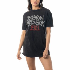 Women's The Wild Collective Black Boston Red Sox T-Shirt Dress, Size: Large