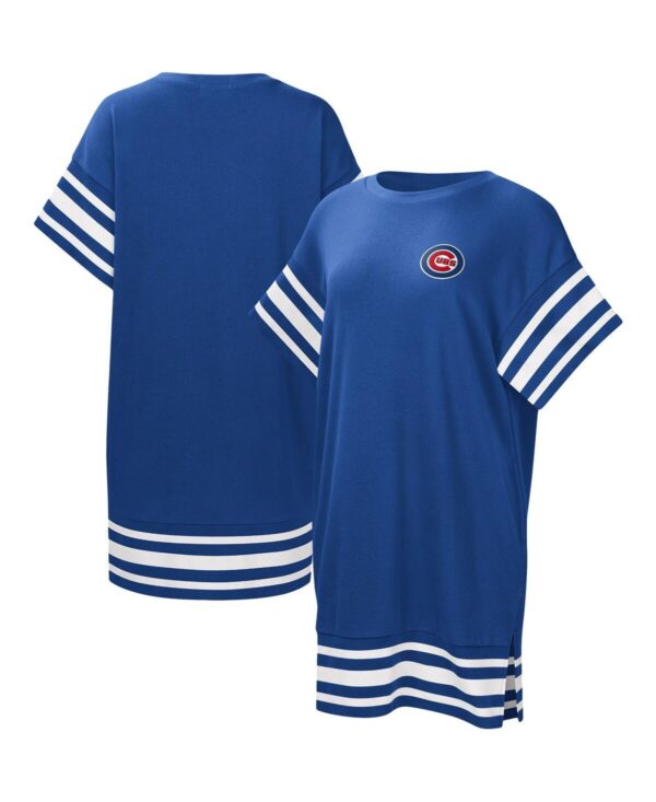 Women's Touch Royal Chicago Cubs Cascade T-shirt Dress - Royal