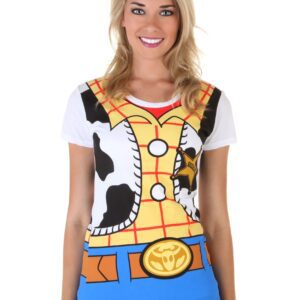 Womens Toy Story I Am Woody Fancy Dress Costume T-Shirt