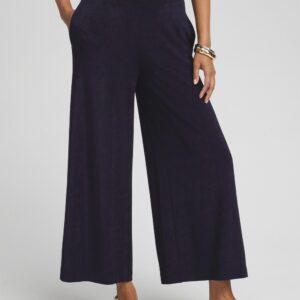 Women's Travelers Culottes in Blue size 4/6 | Chico's Wrinkle-Free Travel Clothing, Resort Wear