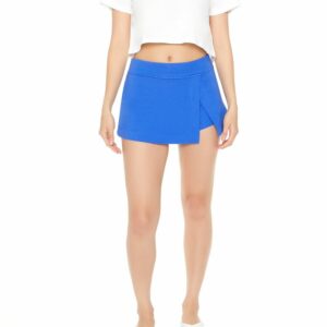 Women's Tulip-Hem Mini Skirt in Cobalt Medium