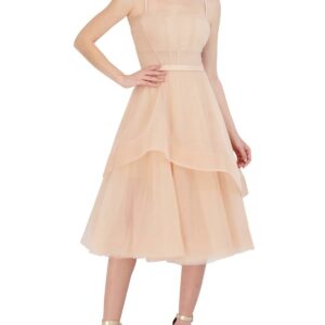 Womens Tulle Prom Midi Dress