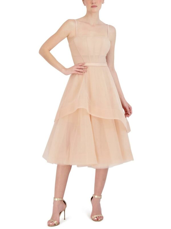 Womens Tulle Prom Midi Dress