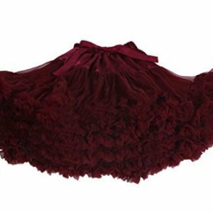 Women's Tulle pettiskirt Tutu Skirts Wine red,Medium