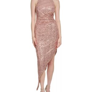 Women's Vince Camuto Sequined Halter Dress Size 10 Rose