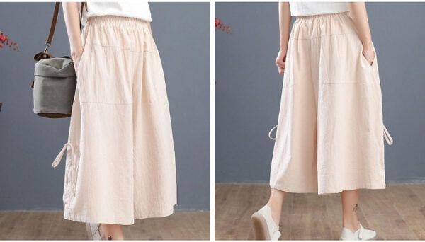 Women's Wide-Leg Culottes - 4 Colours, 6 Sizes