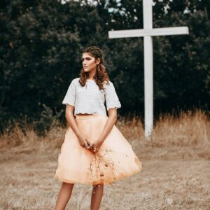 Wonderful Tulle Skirt in Delicate Peach-Rosé | Apricot