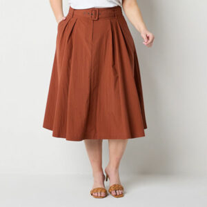 Worthington Womens Mid Rise Maxi Skirt - Plus, 20w, Brown