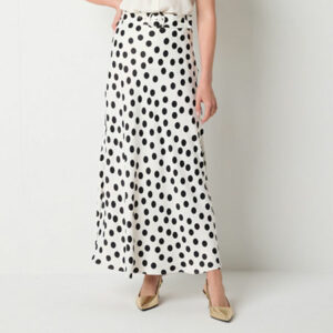 Worthington Womens Mid Rise Maxi Skirt - Tall, 18 Tall, White