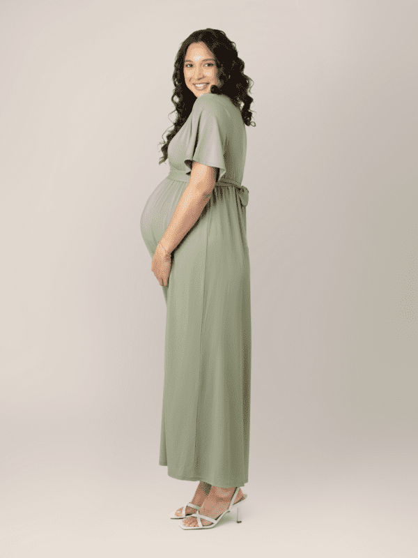 Wrap Maternity Maxi Dress / Rosemary