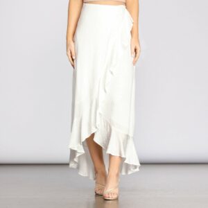 Wrap Me In Ruffles Maxi Skirt