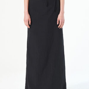 Wrinkled Maxi Skirt - Black