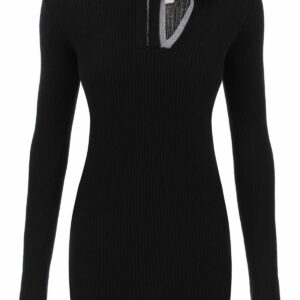 Y PROJECT double neckline merino mini dress