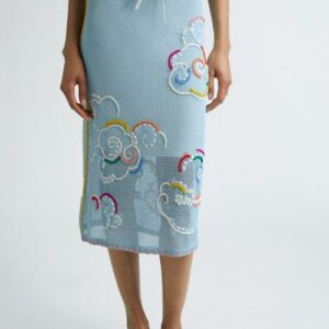 YanYan Netty Cloud Organic Cotton Blend Pencil Skirt in Sky at Nordstrom, Size Medium