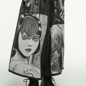 Yohji Yamamoto X Junji Ito "uzumaki" Jacquard Knit Culottes in Black, Men's (Size 32)