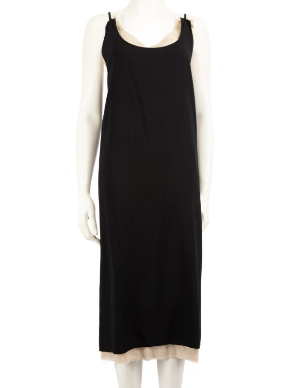 Yohji Yamamoto Y's Yohji Yamamoto Black Layered Slip Dress