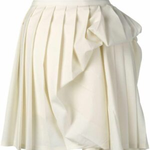 Yproject Gathered Detail Pleated Tennis Skirt White, Women's (Size 26)