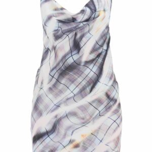 Yproject Satin Slip Dress For Elegant in Light Blue Pink, Women's (Size Medium)