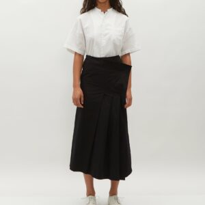 Y's Pleated Wrap Skirt ?? Black Black 2 Size: 1