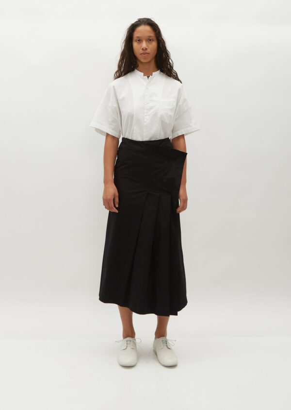 Y's Pleated Wrap Skirt ?? Black Black 2 Size: 1