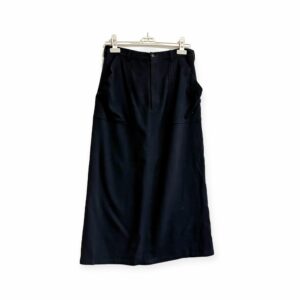 Ys Vintage Y'S Yohji Yamamoto Black Wool Midi Skirt, One Size, Women's (Size 30)