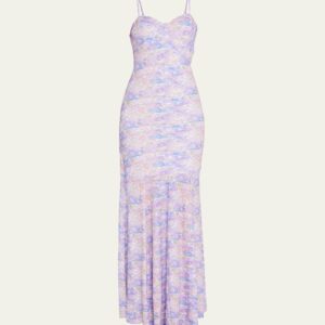 Zaya Floral Fit-&-Flare Maxi Dress