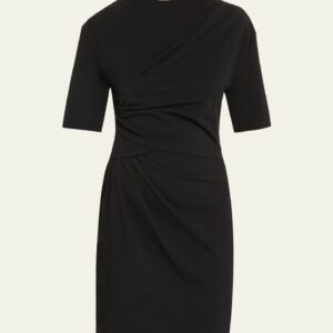 Zeus Short-Sleeve Draped T-Shirt Dress