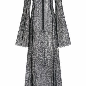 Zimmer Dress with Slip in Black Silk Lace