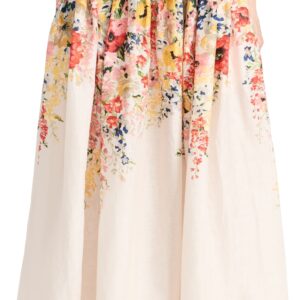 Zimmermann Alight Basque Midi Skirt Ivory Floral 3