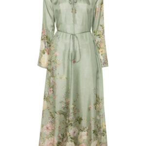 Zimmermann Floral Print Silk Maxi Dress