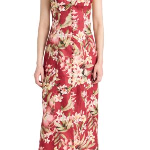 Zimmermann Lexi Slip Dress Red Palm 2