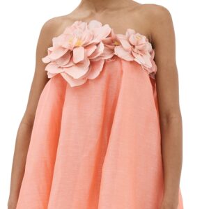 Zimmermann Natura Strapless Mini Dress Coral 3