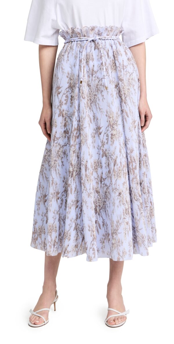 Zimmermann Pleated Midi Skirt Blue Mockingbird 3