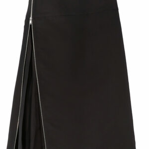 Zipped midi skirt