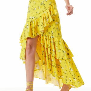 alice + olivia CRISTINA WRAP RUFFLE SKIRT